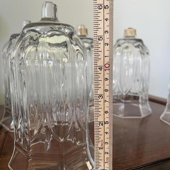 Homco Astoria Set Of 2 Large Glass Sconce Votive Candle Holder Large Victorian - Picture 4 of 9